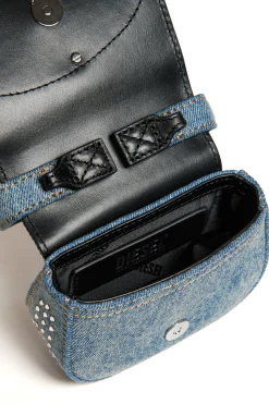 DIESEL Borsa 1DR XS in denim con strass | Bambino Borse E Zaini | Party Looks