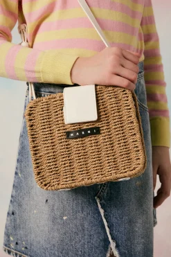 MARNI Borsa Pic-Nic in tessuto effetto rafia | Borse E Zaini
