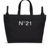 N°21 Borsa shopper in canvas con logo | Bambino Borse E Zaini | Logomania