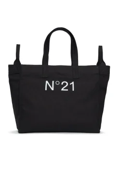 N°21 Borsa shopper in canvas con logo | Bambino Borse E Zaini | Logomania