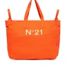 N°21 Borsa shopper in canvas con logo | Bambino Borse E Zaini | Logomania
