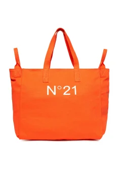 N°21 Borsa shopper in canvas con logo | Bambino Borse E Zaini | Logomania