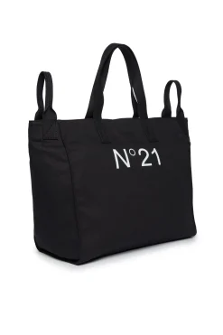 N°21 Borsa shopper in canvas con logo | Bambino Borse E Zaini | Logomania