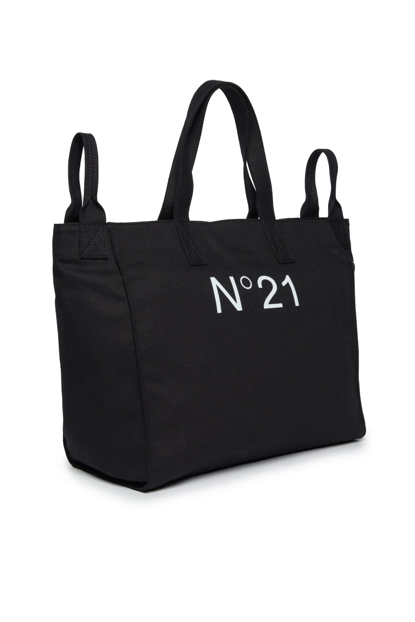 N°21 Borsa shopper in canvas con logo | Bambino Borse E Zaini | Logomania