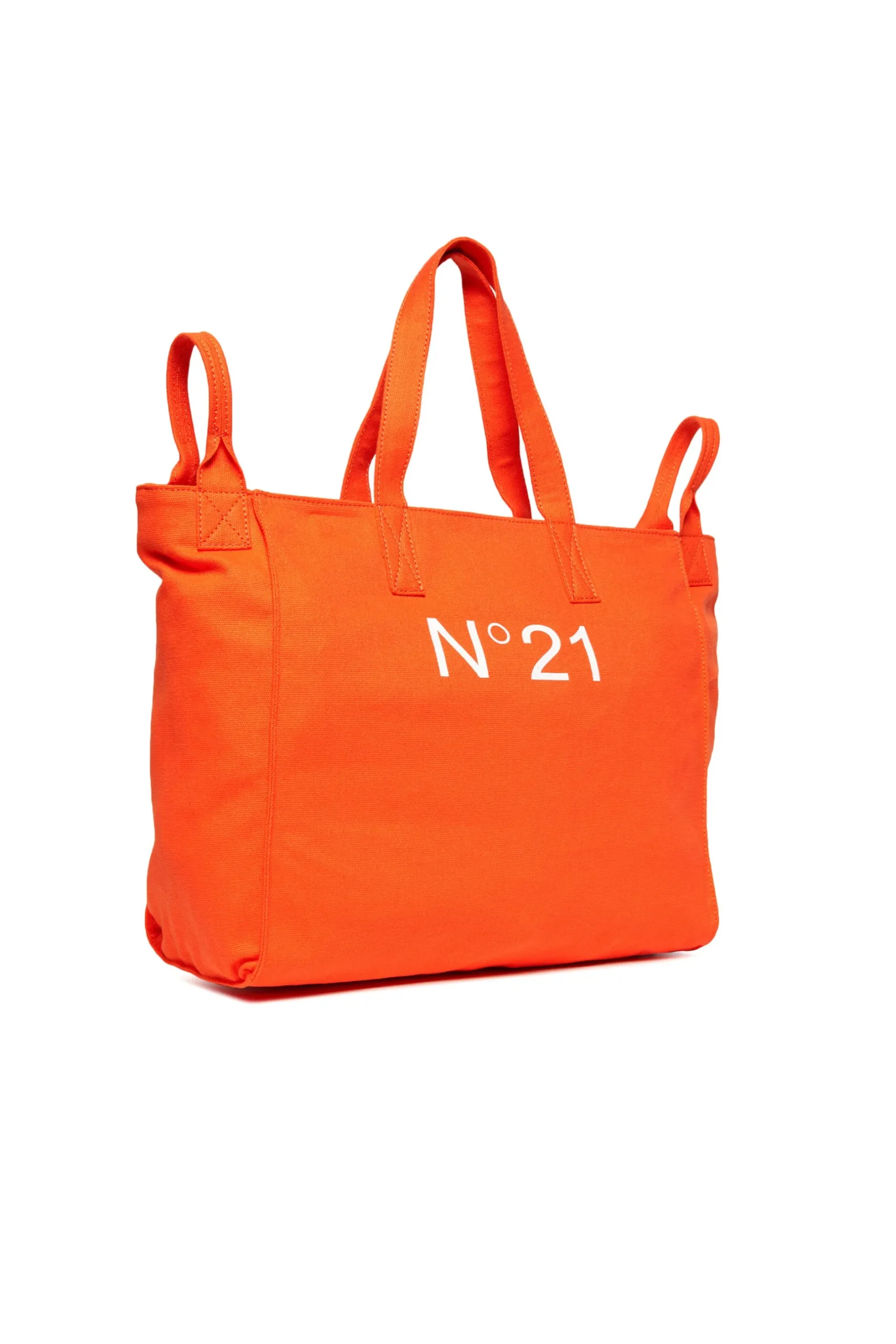 N°21 Borsa shopper in canvas con logo | Bambino Borse E Zaini | Logomania