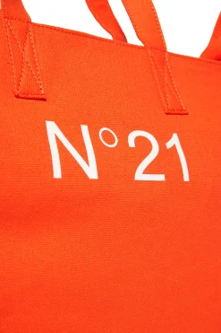 N°21 Borsa shopper in canvas con logo | Bambino Borse E Zaini | Logomania