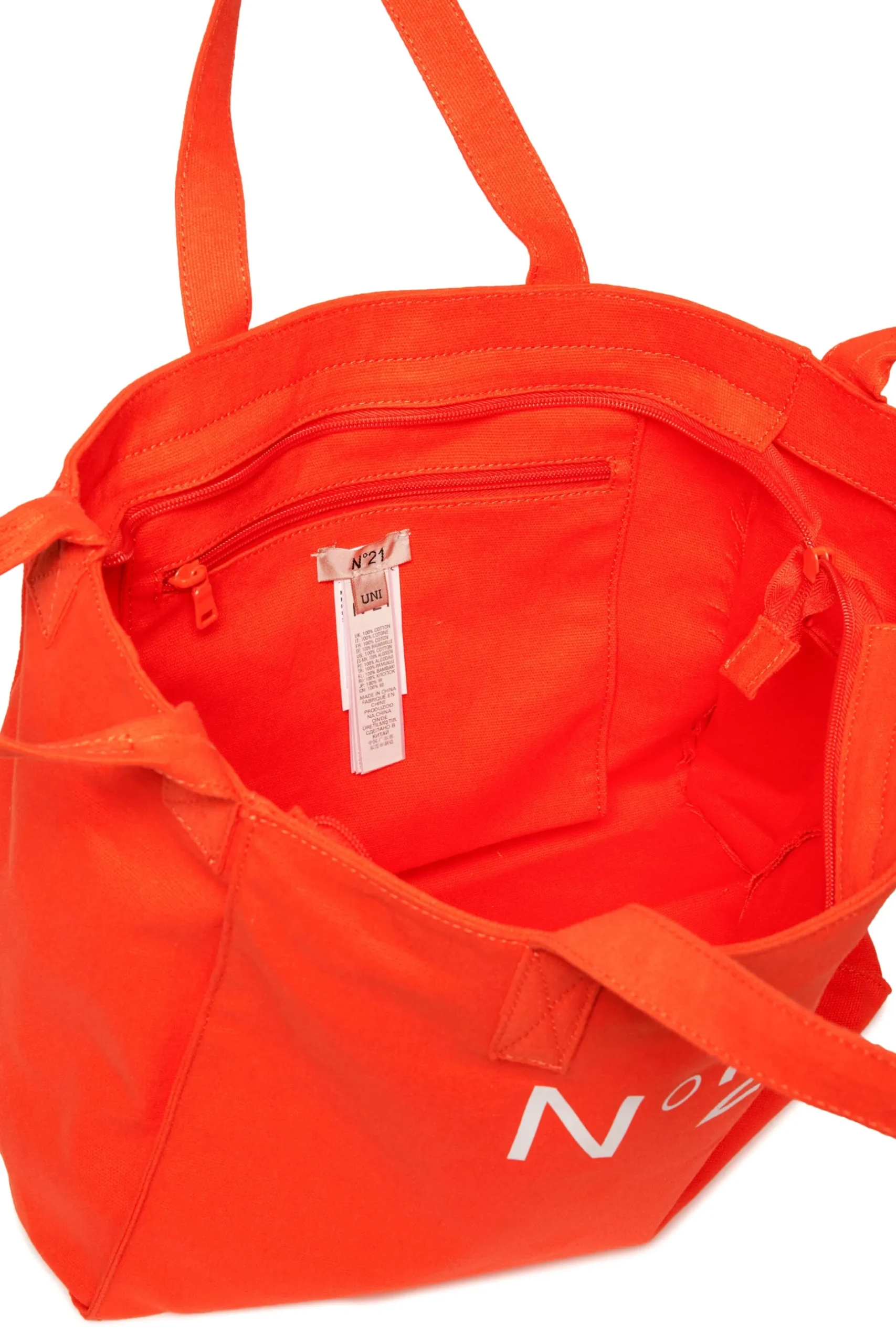 N°21 Borsa shopper in canvas con logo | Bambino Borse E Zaini | Logomania