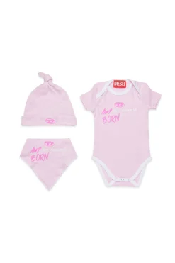 DIESEL Box kit in microcostine con logo Oval D | Bambino Neonato (0-12M) | Oval D By Diesel