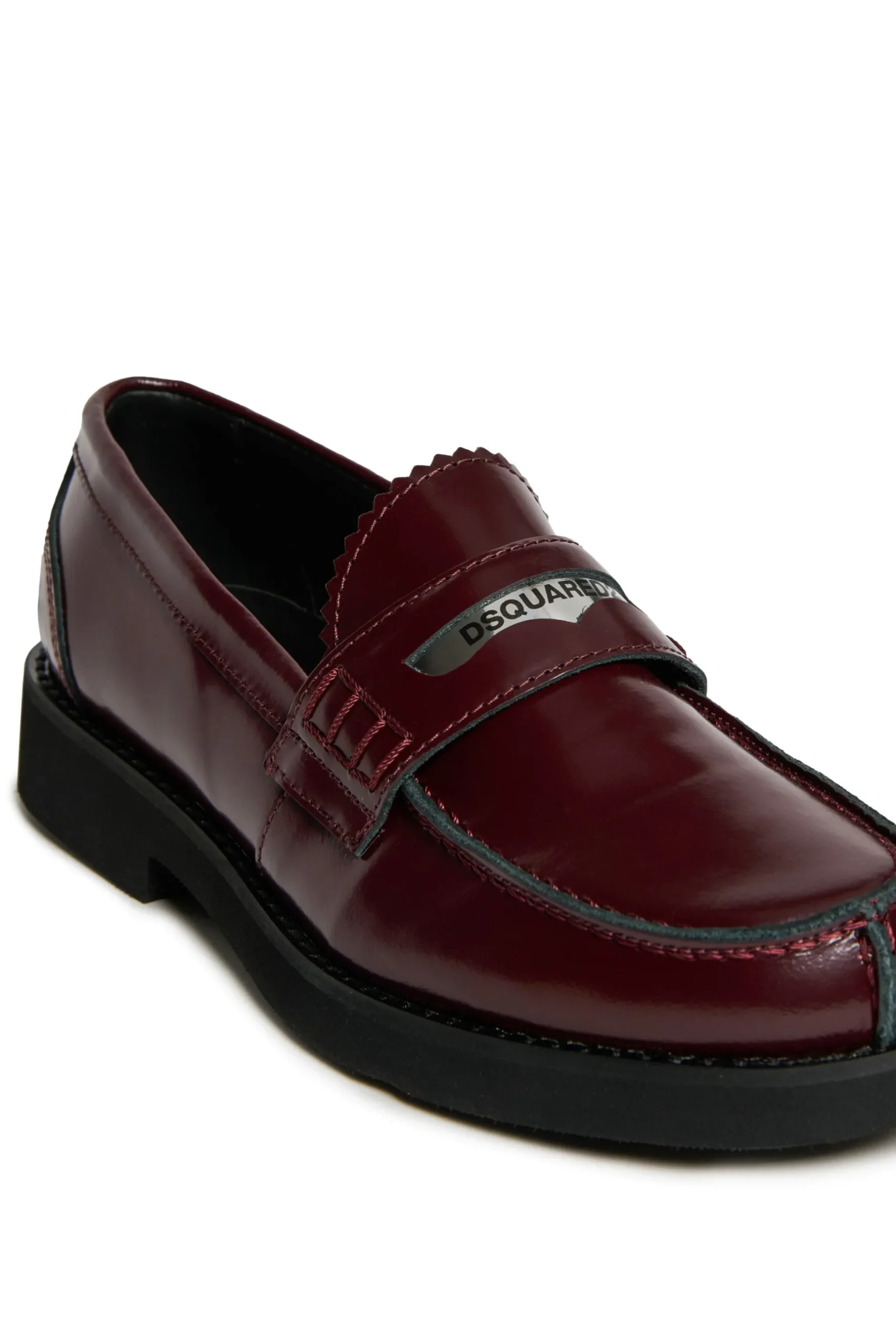DSQUARED2 Branded leather loafers | Bambino Stivali E Anfibi | Anfibi E Stivali