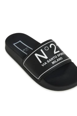 N°21 Branded slide slippers | Bambino Sandali E Ciabatte | Ciabatte E Sandali