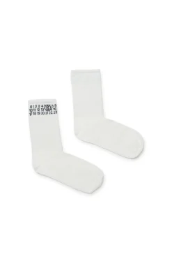 MM6 MAISON MARGIELA Calzini a costine con numeric logo | Bambino Calzini | Logomania