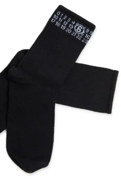 MM6 MAISON MARGIELA Calzini a costine con numeric logo | Bambino Calzini | Logomania