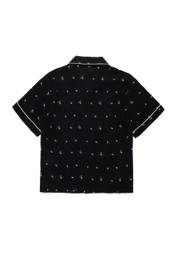 N°21 Camicia bowling in crêpe allover Palms | Camicie