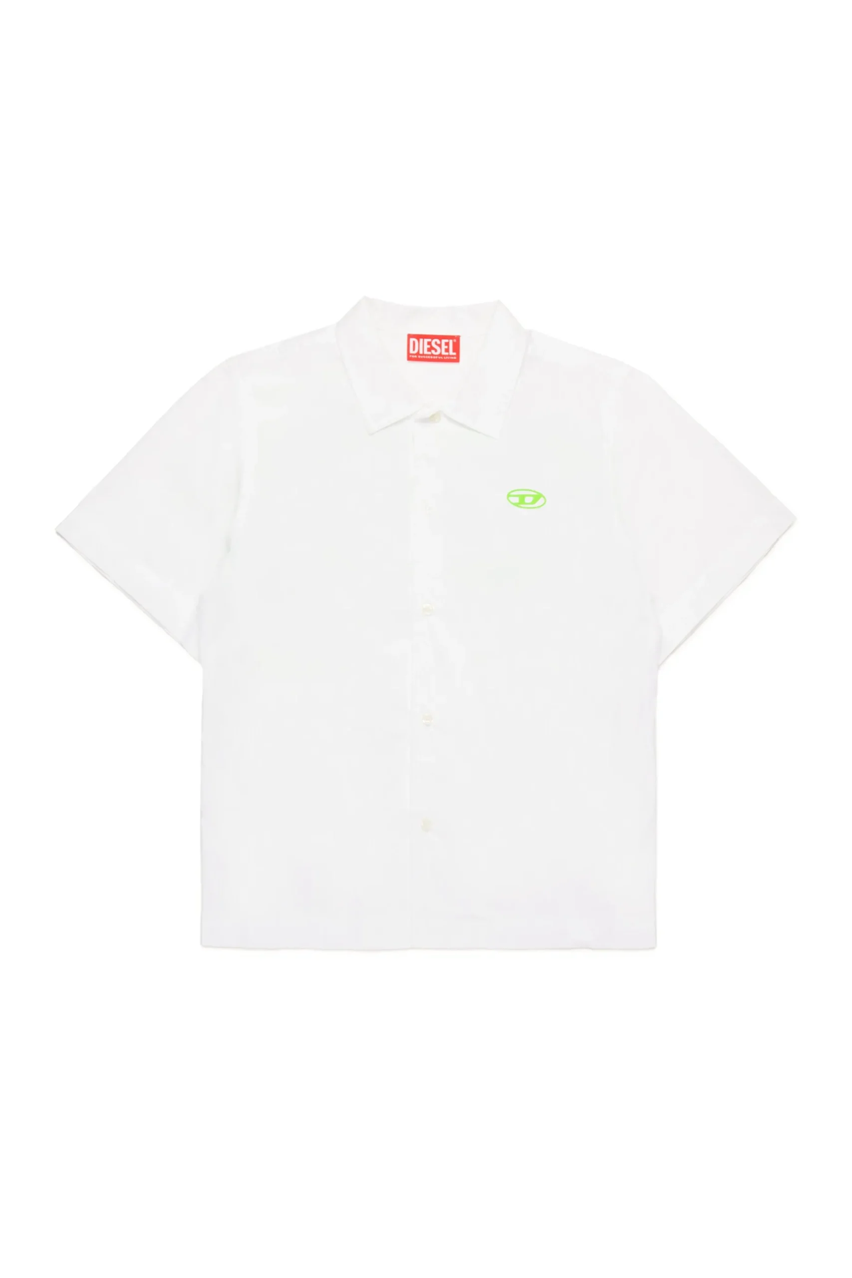 DIESEL Camicia bowling in popeline con logo Oval D | Bambino Oval D By Diesel | Oval D By Diesel
