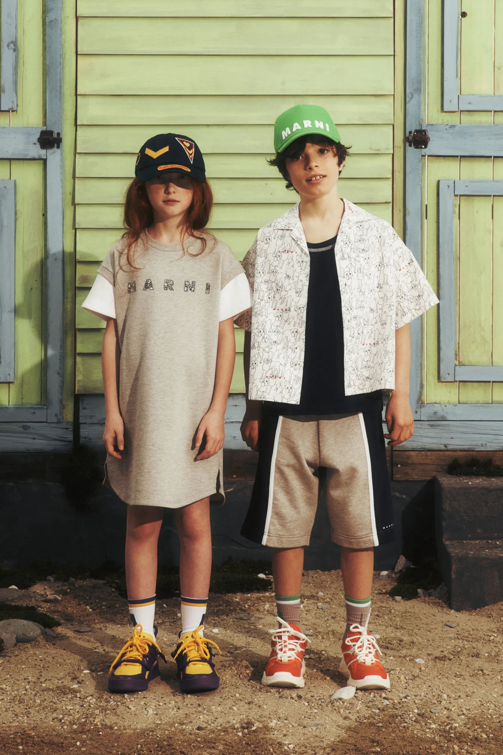 MARNI Camicia bowling in popeline allover Joy | Bambino Camicie | Camicie