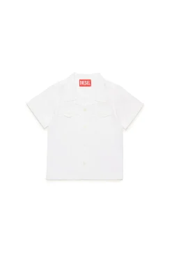 DIESEL Camicia bowling in popeline con logo Oval D | Camicie