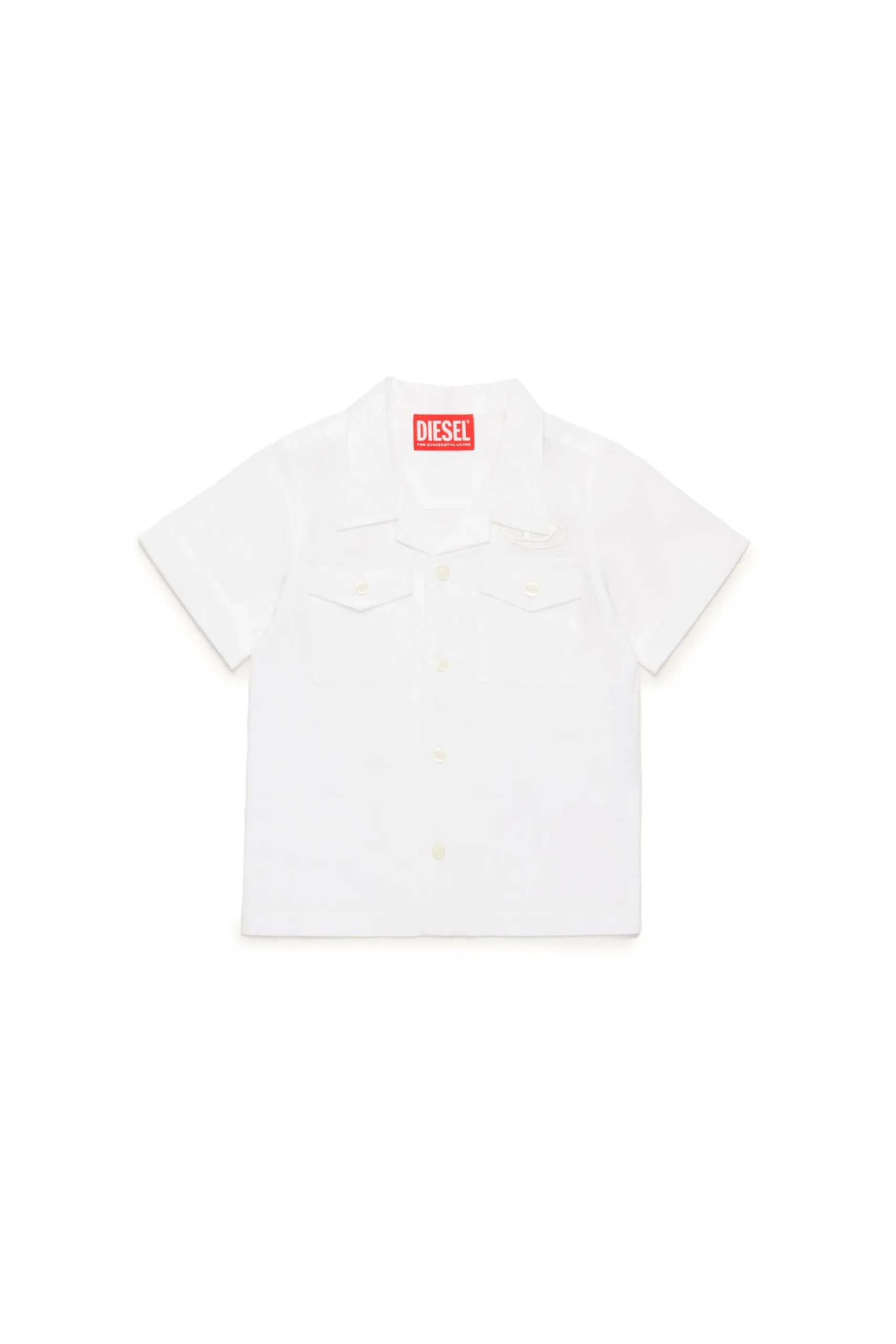 DIESEL Camicia bowling in popeline con logo Oval D | Camicie