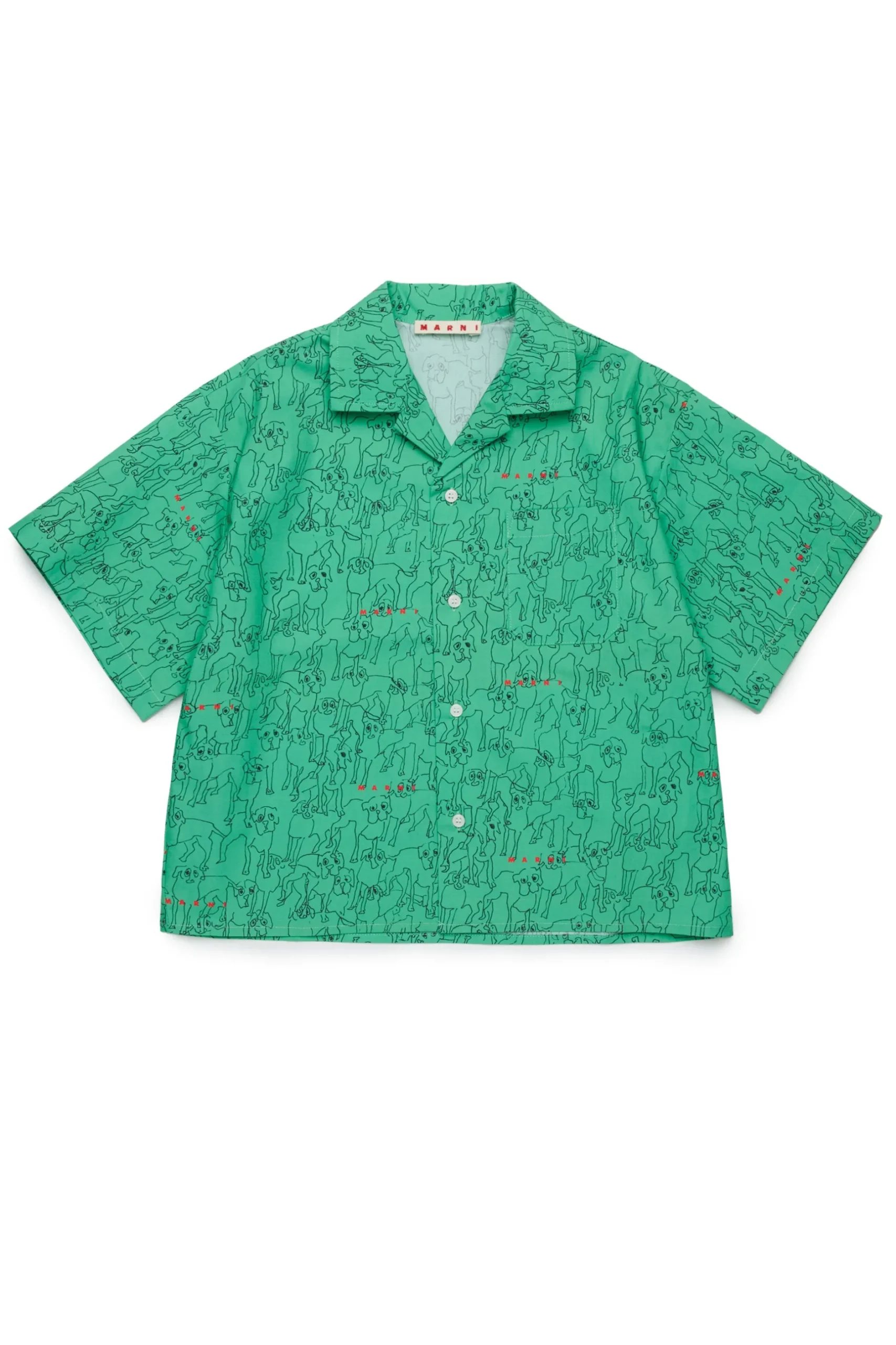 MARNI Camicia bowling in popeline allover Joy | Bambino Camicie | Camicie