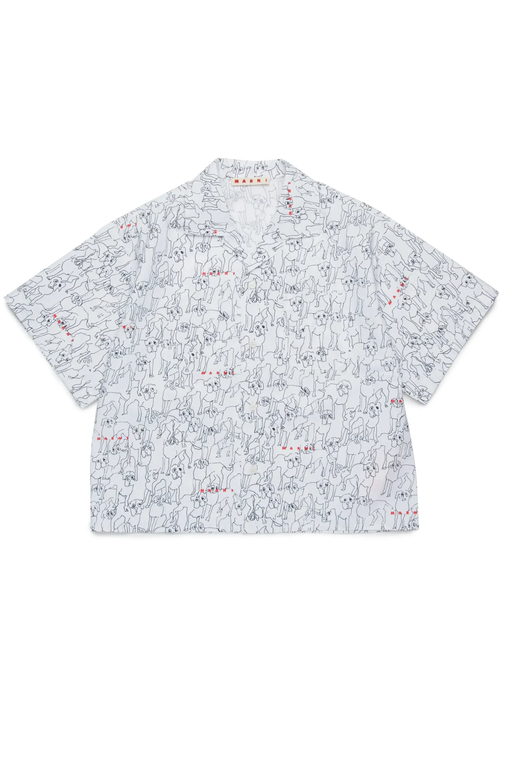 MARNI Camicia bowling in popeline allover Joy | Bambino Camicie | Camicie