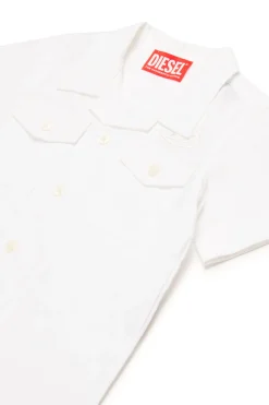 DIESEL Camicia bowling in popeline con logo Oval D | Camicie