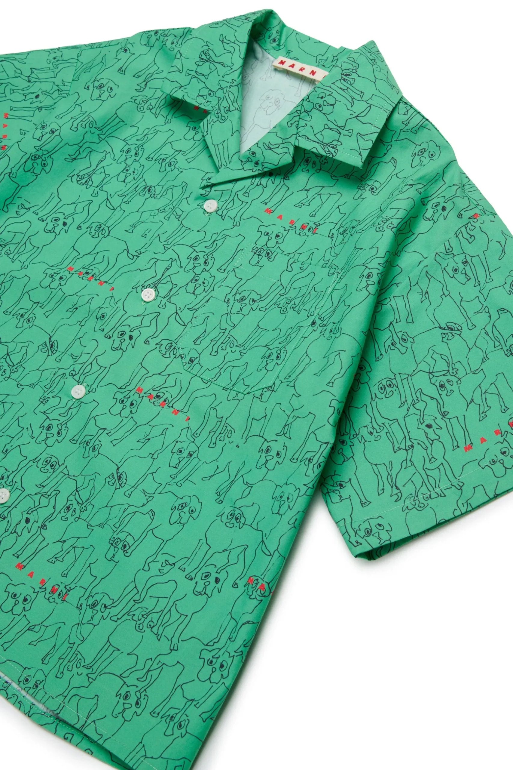 MARNI Camicia bowling in popeline allover Joy | Bambino Camicie | Camicie