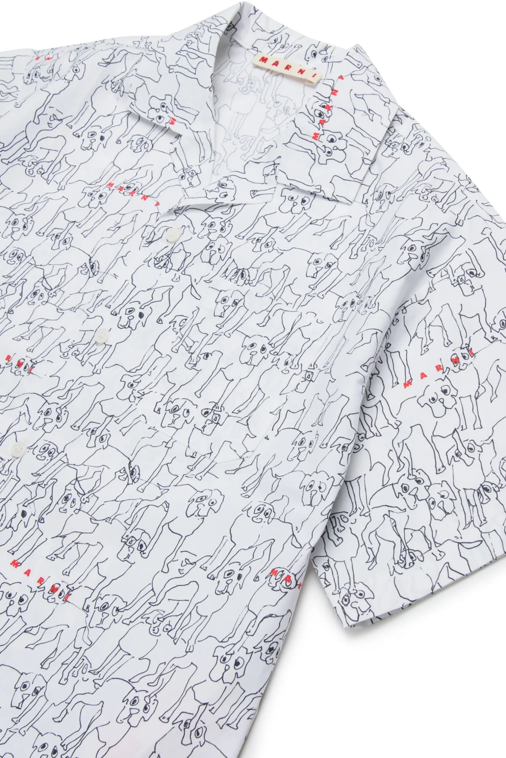 MARNI Camicia bowling in popeline allover Joy | Bambino Camicie | Camicie