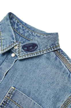 DIESEL Camicia cropped in denim leggero chiaro | Bambino Camicie | Denim-Mania
