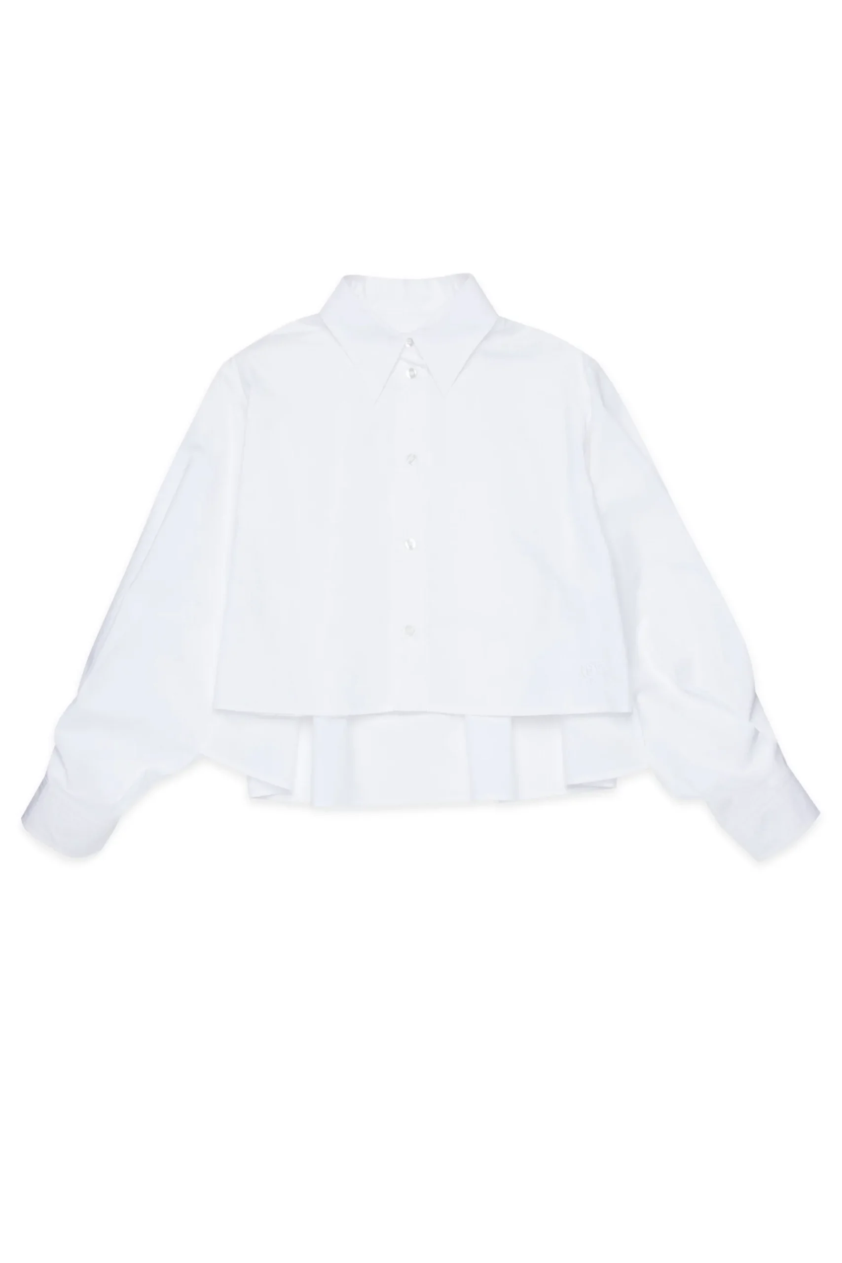 MM6 MAISON MARGIELA Camicia cropped in popeline con plissè sul retro | Bambino Camicie | Camicie