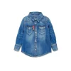 DSQUARED2 Camicia in denim blu medio sfumato | Bambino Camicie | Denim-Mania
