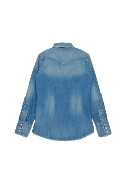 DSQUARED2 Camicia in denim blu medio sfumato | Bambino Camicie | Camicie