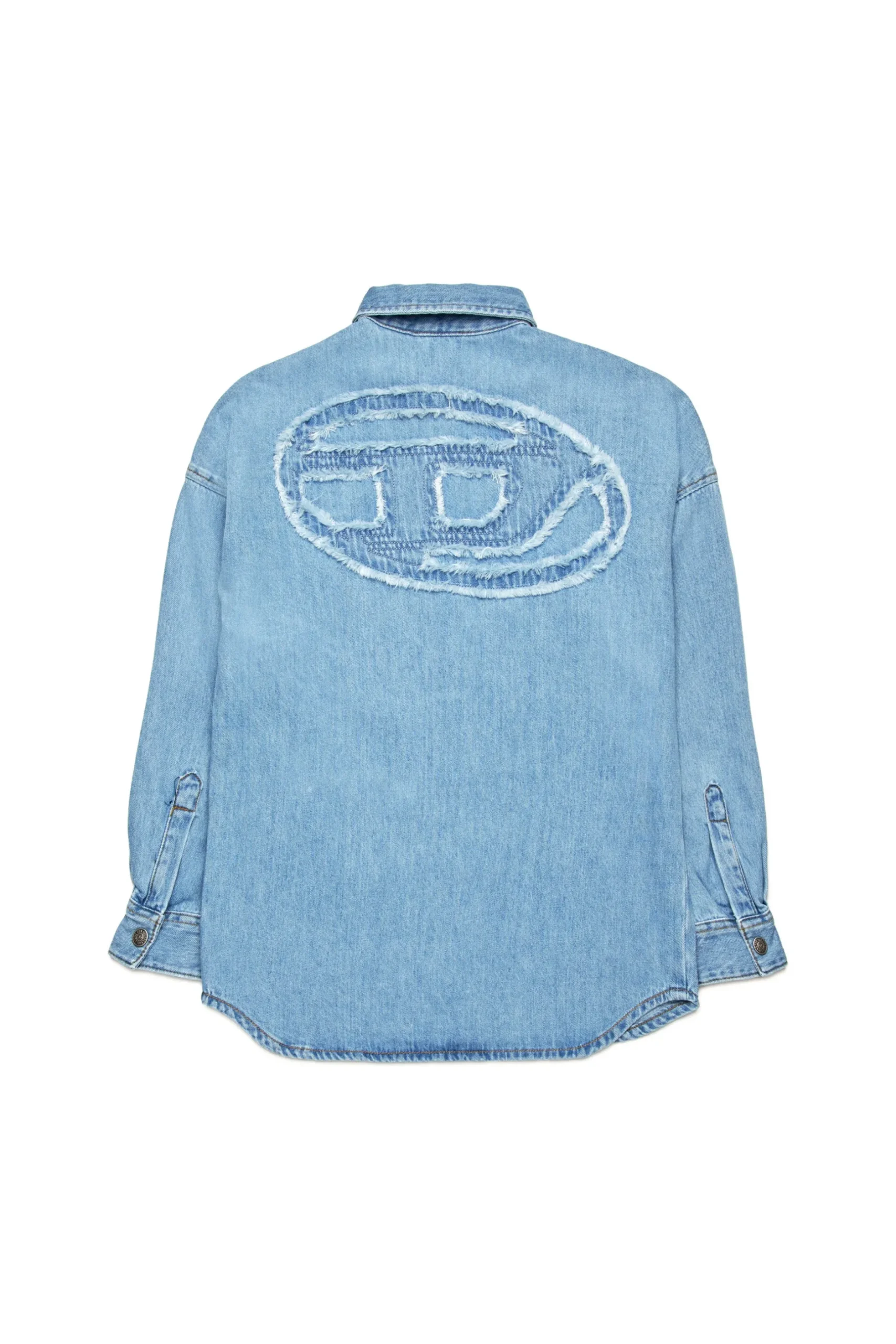 DIESEL Camicia in denim chiaro con maxi patch | Bambino Oval D By Diesel | Oval D By Diesel