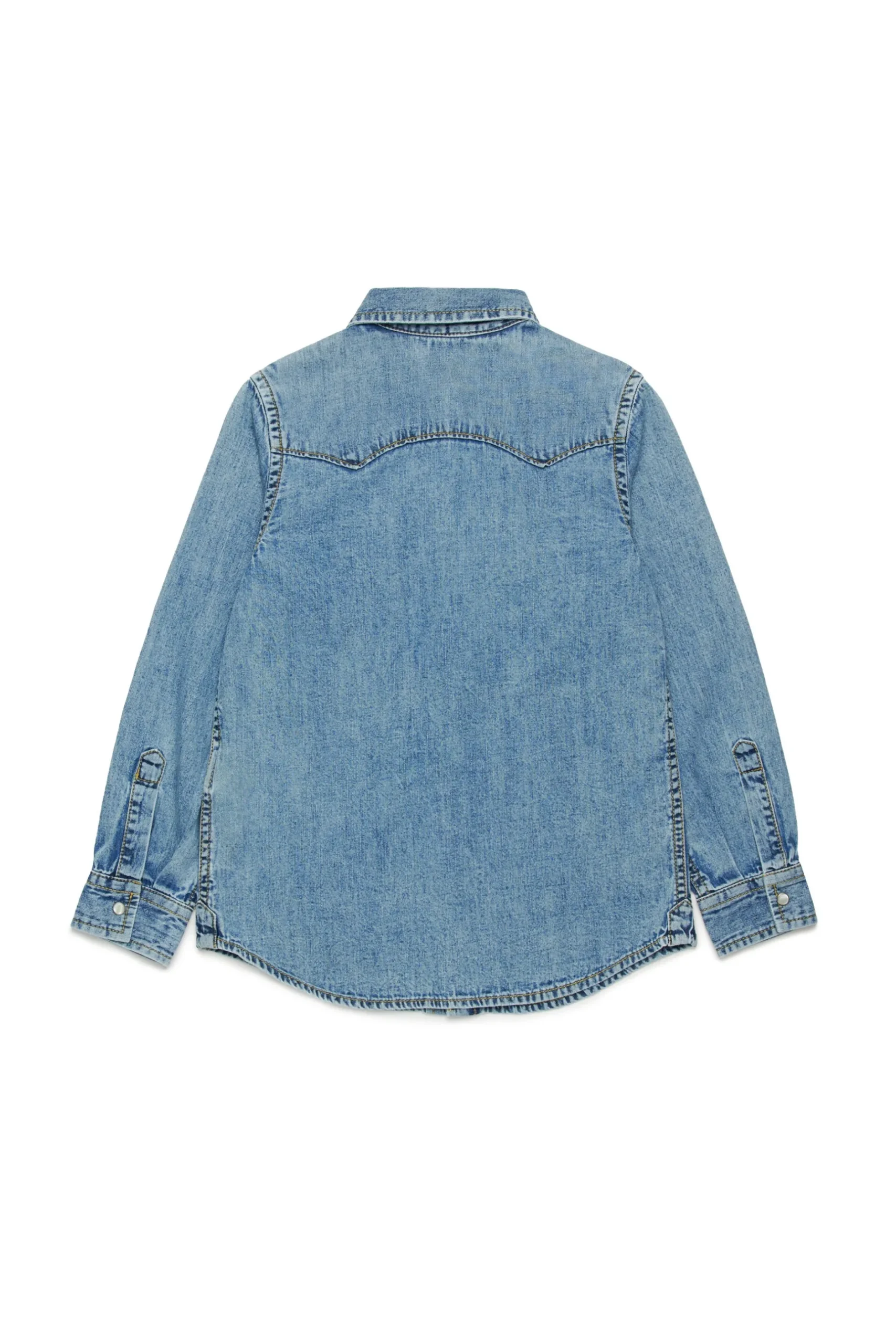 DIESEL Camicia in denim chiaro con logo Oval D | Bambino Camicie | Denim-Mania