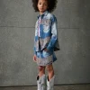 DSQUARED2 Camicia in denim con frange in cristalli | Bambino Camicie | Denim-Mania