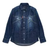 DSQUARED2 Camicia in denim scuro con Super Star | Bambino Camicie | Denim-Mania