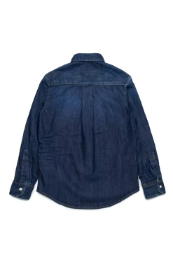 DSQUARED2 Camicia in denim scuro con Super Star | Bambino Camicie | Denim-Mania
