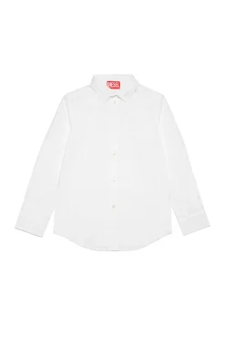 DIESEL Camicia in popeline con logo Oval D | Bambino Oval D By Diesel | Oval D By Diesel
