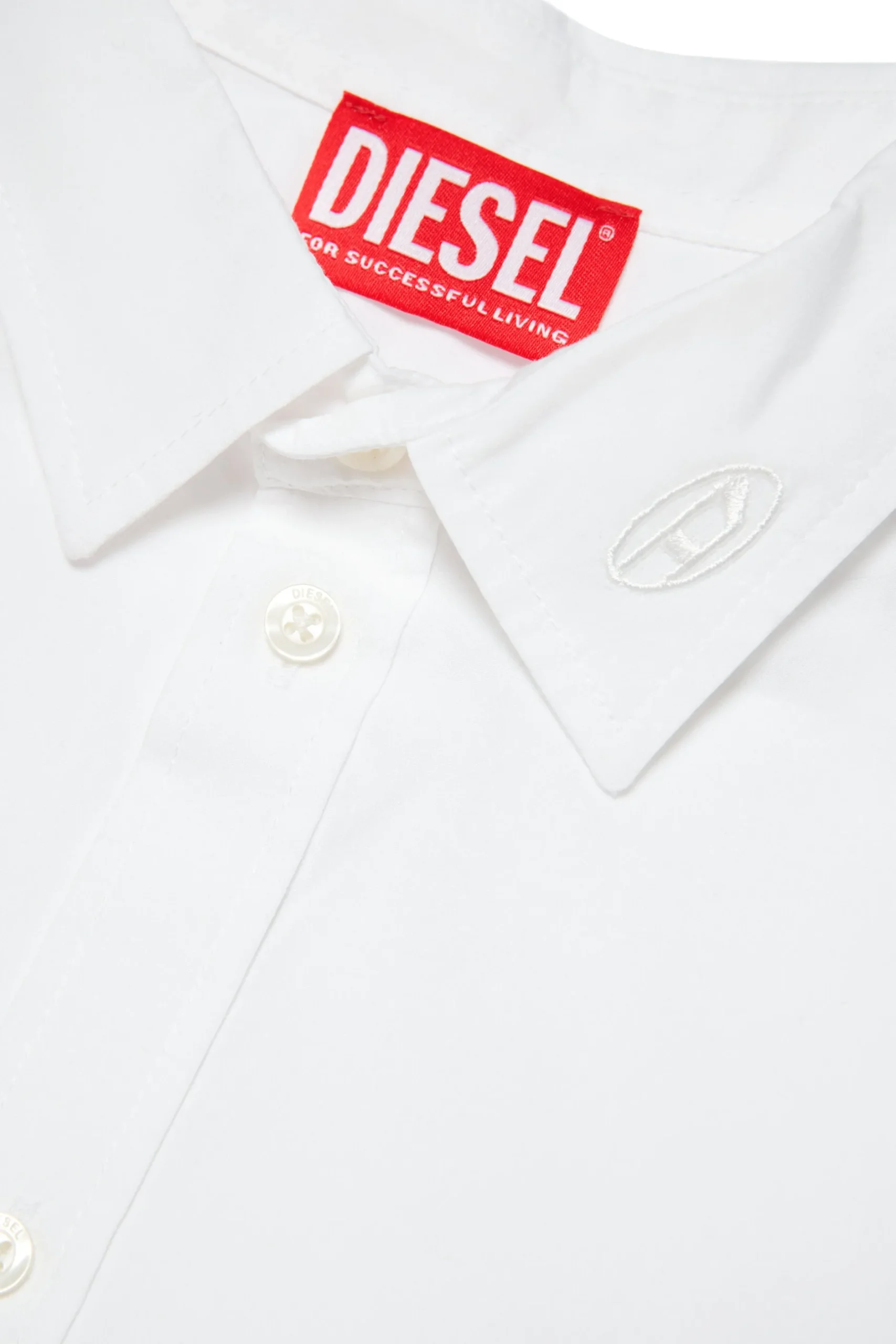 DIESEL Camicia in popeline con logo Oval D | Bambino Oval D By Diesel | Oval D By Diesel