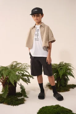 MM6 MAISON MARGIELA Camicia in popeline con maniche risvoltate | Bambino Camicie | Camicie