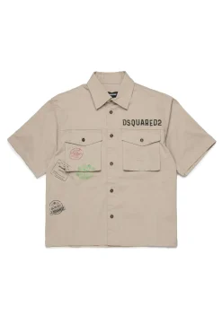 DSQUARED2 Camicia manica corta con grafica Passport | Bambino Camicie