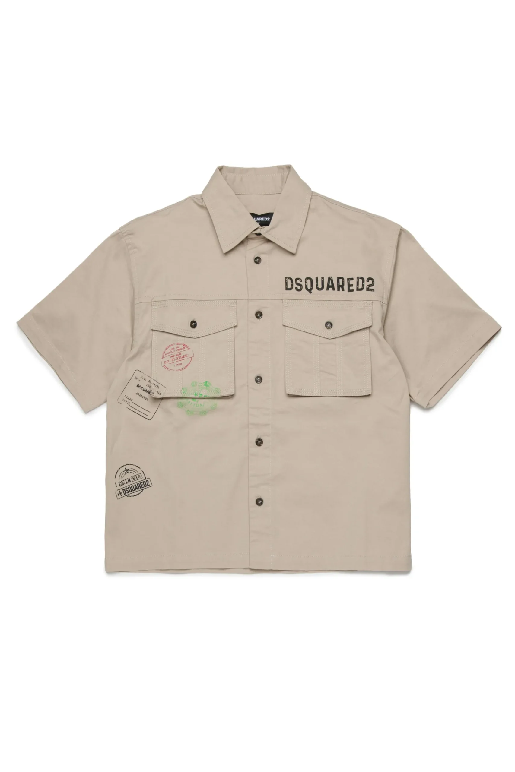 DSQUARED2 Camicia manica corta con grafica Passport | Bambino Camicie