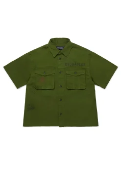 DSQUARED2 Camicia manica corta con grafica Passport | Bambino Camicie