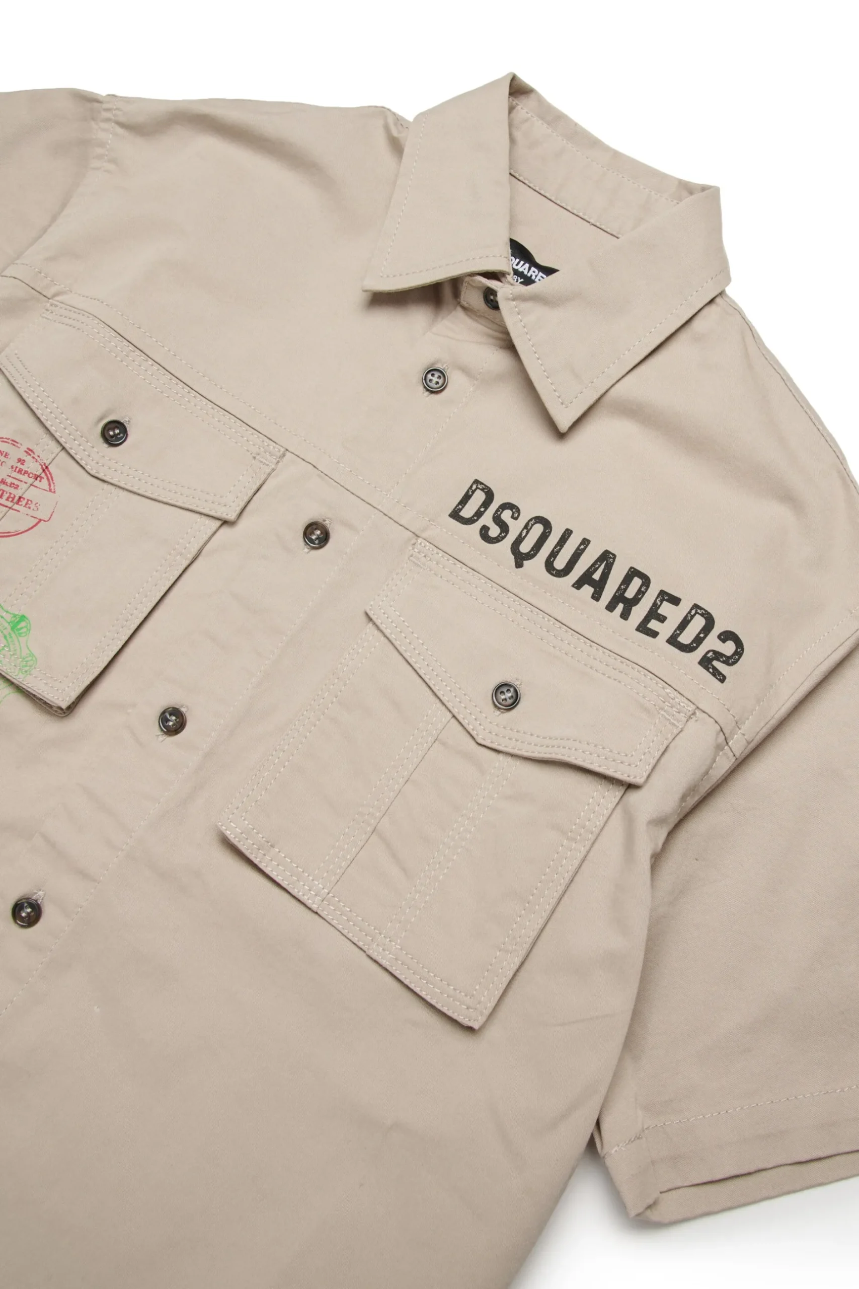 DSQUARED2 Camicia manica corta con grafica Passport | Bambino Camicie