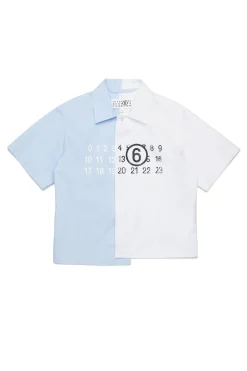 MM6 MAISON MARGIELA Camicia re-cut in popeline colorblock | Bambino Camicie | Logomania