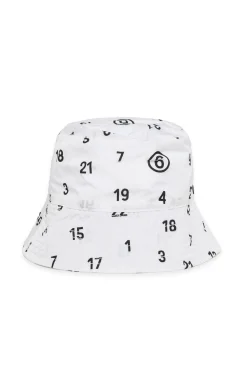 MM6 MAISON MARGIELA Cappello alla pescatora allover Numeric logo | Bambino Berretti E Cappelli | Logomania