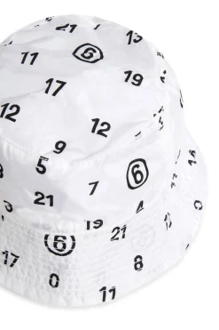 MM6 MAISON MARGIELA Cappello alla pescatora allover Numeric logo | Bambino Berretti E Cappelli | Logomania