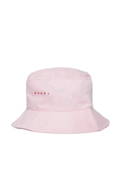 MARNI Cappello alla pescatora in gabardina con logo | Bambino Berretti E Cappelli | Logomania