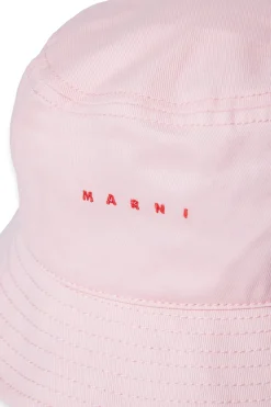 MARNI Cappello alla pescatora in gabardina con logo | Bambino Berretti E Cappelli | Logomania
