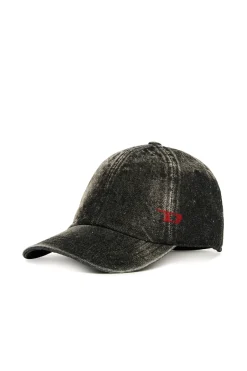 DIESEL Cappello da baseball in denim nero effetto used | Bambino Berretti E Cappelli | Denim-Mania