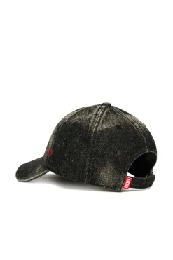 DIESEL Cappello da baseball in denim nero effetto used | Bambino Berretti E Cappelli | Denim-Mania