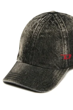 DIESEL Cappello da baseball in denim nero effetto used | Bambino Berretti E Cappelli | Denim-Mania